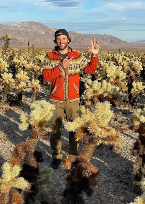 Kyle Schmid at Joshua Tree National Park in February 2021