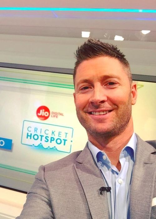 Michael Clarke as seen smiling in May 2017