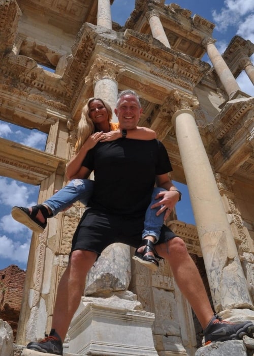 Michelle Shumway as seen in a picture that was taken with her beau Khyl Shumway in Ephesus, Turkey in May 2021