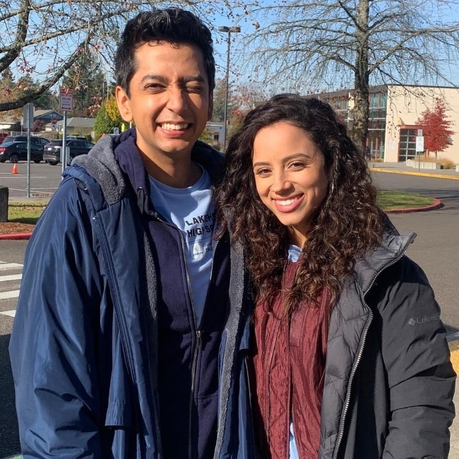 Nik Dodani and Kiana Madeira in Portland, Oregon in August 2020