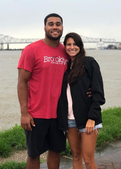 Patrick Johnson as seen in a picture that was taken with his wife Gabriella Becerra in December 2019