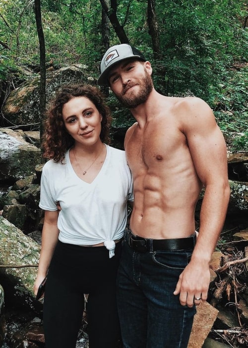Patrick Johnson in a picture with his wife Taylor Green Johnson that was taken at the Russellville Marina Boat Repair and Cabins in May 2019