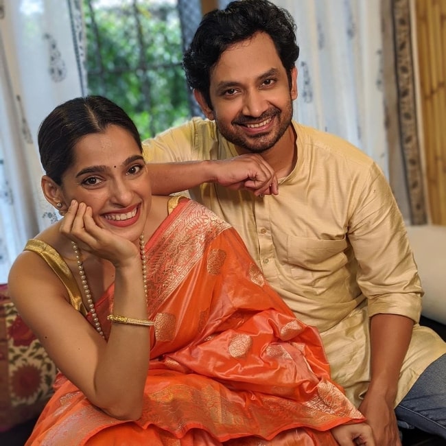 Priya Bapat and Umesh Kamat in an Instagram post in September 2021