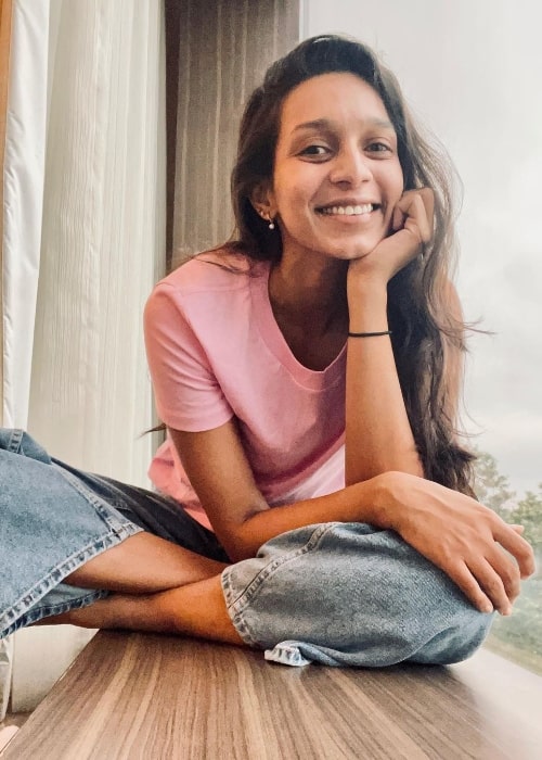 Sanchana Natarajan smiling for the camera in September 2021