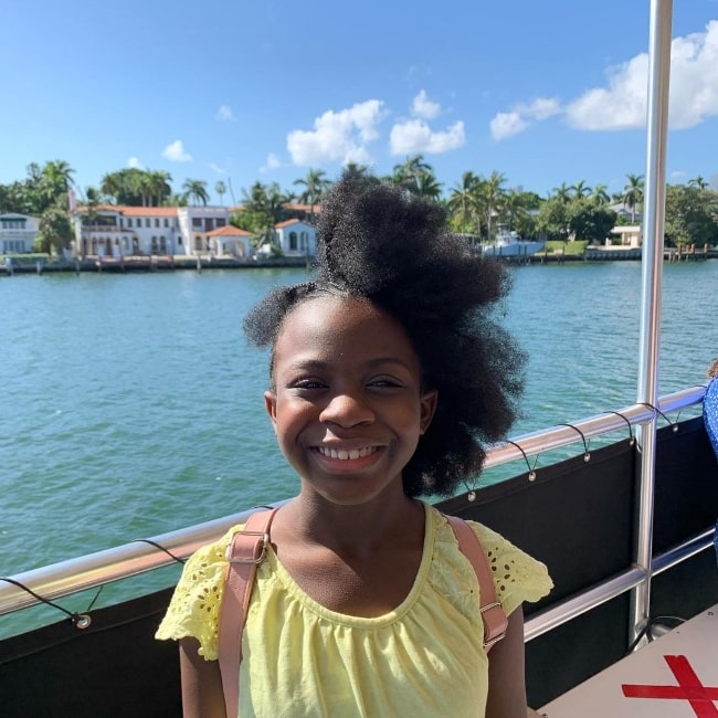 Skye Dakota Turner smiling for the camera in Miami Beach, Florida in November 2020