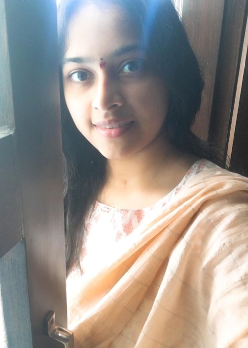 Sri Divya as seen in a selfie that was taken in April 2020