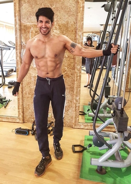 Vishal Kotian as seen while posing for a shirtless picture in New Delhi in July 2018