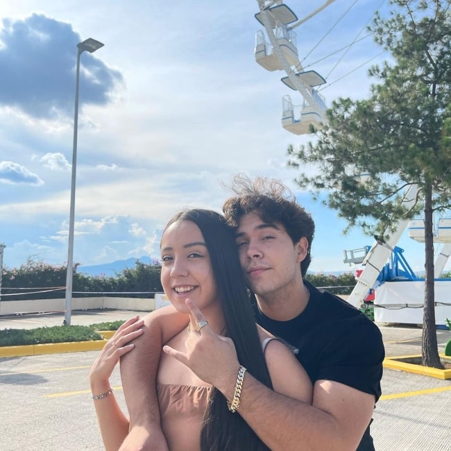 Yessica Rodriguez as seen in a picture with her boyfriend YouTuber Abelardo Campuzano at Paseo Altozano in August 2021