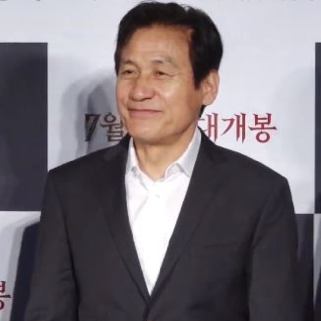 Ahn Sung-ki during a production report for the movie 'Lion' that was held at the Lotte Cinema Konkuk University branch in Jayang-dong, Gwangjin-gu, Seoul on the morning of 26, June 2019