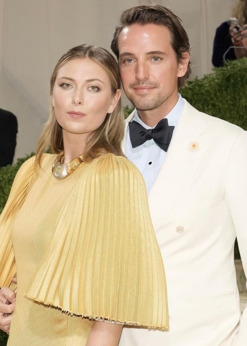 Alexander Gilkes and Maria Sharapova, as seen in September 2021