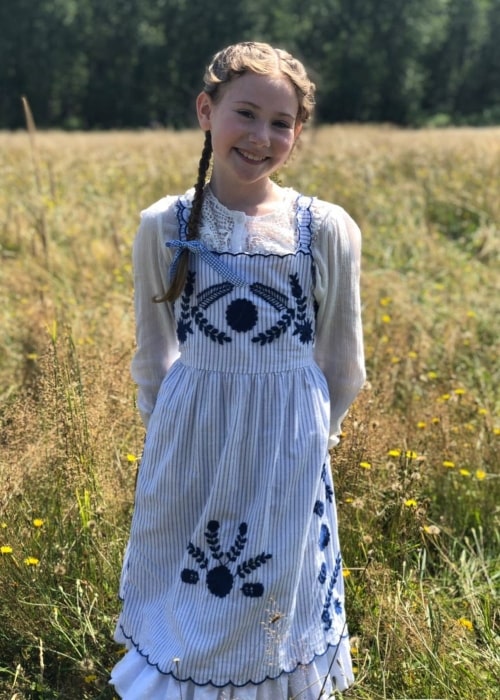 Ava Grace Cooper as seen in a picture that was taken at Jamestown Movie Set in February 2021