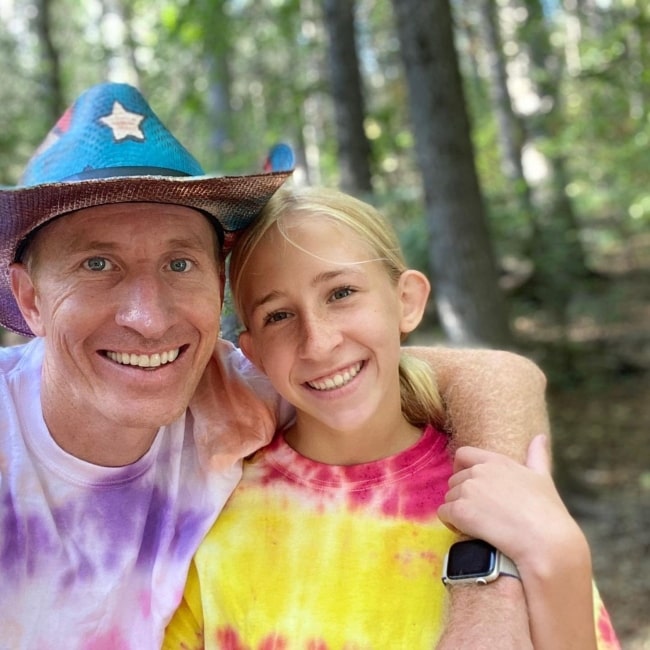 Daisy Orgill as seen in a selfie that was taken with her father Davey Orgill in Mutual Dell, Utah in August 2021