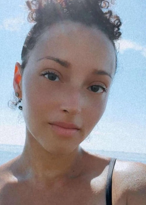 Danielle Vega as seen in a selfie that was taken in Boca Raton, Florida in September 2021