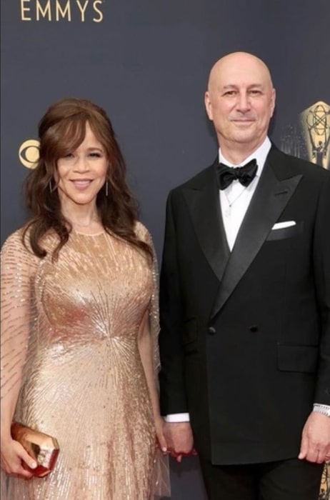 Eric Haze and Rosie Perez, as seen in September 2021