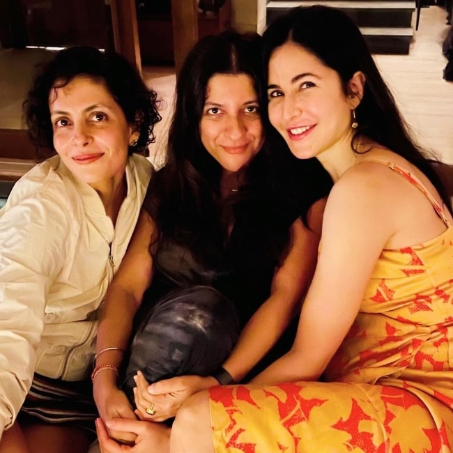 From Left to Right - Nitya Mehra, Zoya Akhtar, and Katrina Kaif in July 2021