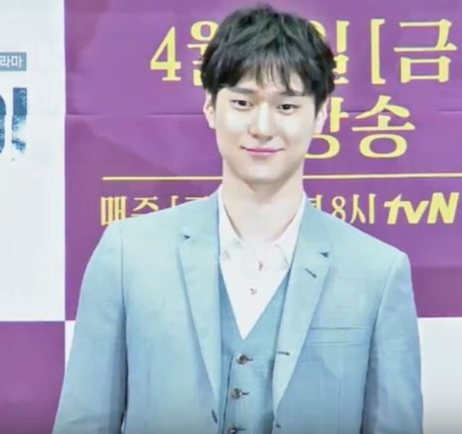 Go Kyung-pyo as seen at the press conference of the drama 'Chicago Typewriter' in April 2017