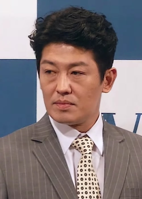 Heo Sung-tae as seen in a screenshot that was taken during a press conference in July 2019