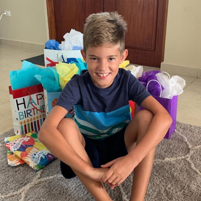 Isaac Johnston as seen in a picture that was taken on the day of his birthday in August 2019