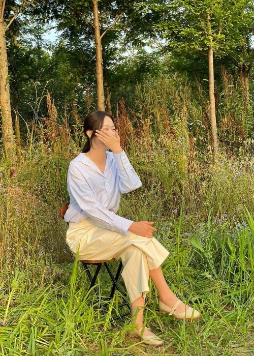 Jeon Min-seo in an Instagram post in July 2021