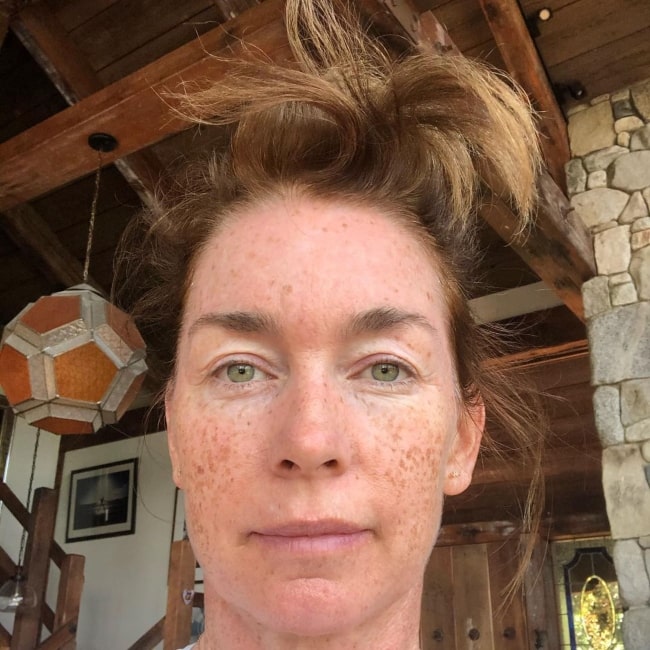 Julianne Nicholson in August 2020 stating that she knows her hair looks like that only when someone informs her