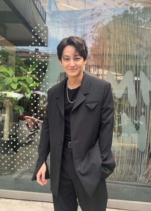 Kim Bum as seen while smiling for the camera in October 2020