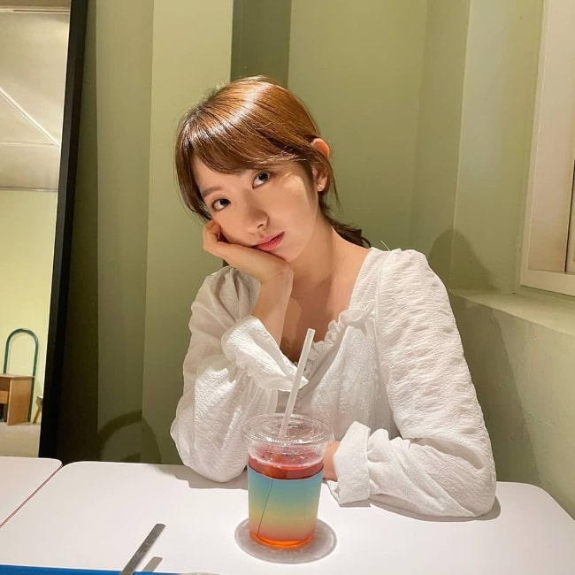 Kim Ji-min as seen in an Instagram post in March 2021