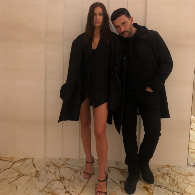 Riccardo Tisci as seen in a picture with Russian model Irina Shayk October 2021
