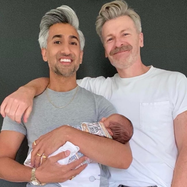 Rob France as seen in a picture that was taken with his beau Tan France and their child Ismail France in August 2021