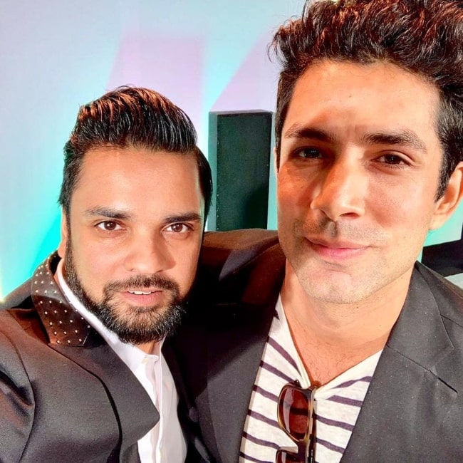 Sahil Shroff as seen in a selfie with public figure Karan Gupta in Mumbai, Maharashtra in February 2019