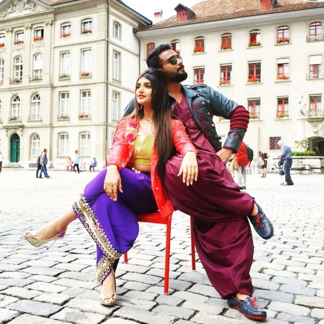 Sreeleela as seen in a picture with fellow actor SriiMurali in September 2019