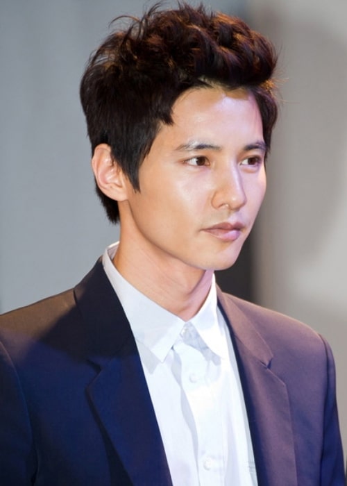 Won Bin pictured at Olimpus Korea PEN E-PL2 launching press conference in Seoul in January 2011