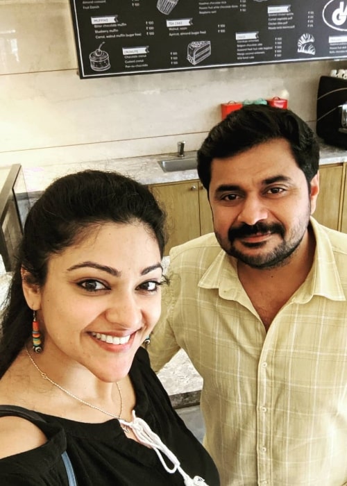 Abhirami as seen in a selfie that was taken with film maker and producer Ashiq Usman in September 2021