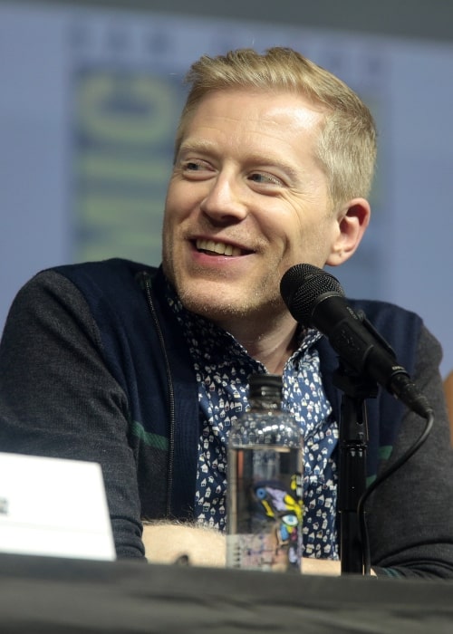 Anthony Rapp speaking at the 2018 San Diego Comic Con International, for 'Star Trek Discovery', at the San Diego Convention Center in San Diego, California