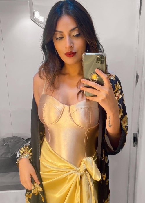 Anushka Ranjan as seen while taking a mirror selfie in 2021