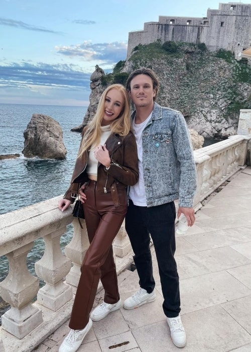 Elizabeth Stanton as seen in a picture that was taken with her boyfriend Jacob Mayberry in May 2021, in Dubrovnik, Croatia