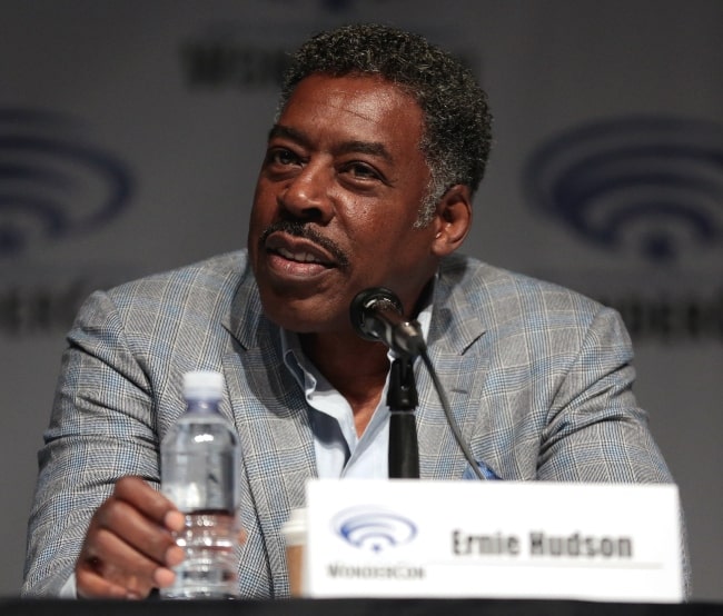 Ernie Hudson pictured while speaking at the 2017 WonderCon, for 'APB', at the Anaheim Convention Center in Anaheim, California