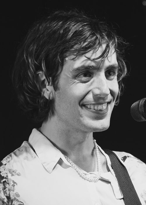 Ezra Furman as seen in a black-and-white picture