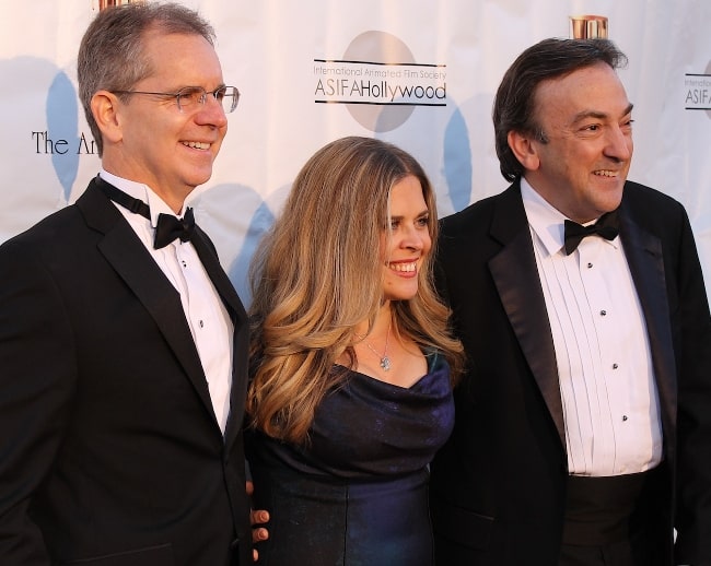 From Left to Right - Chris Buck, Jennifer Lee, and Peter Del Vecho at the 41st Annual Annie Awards