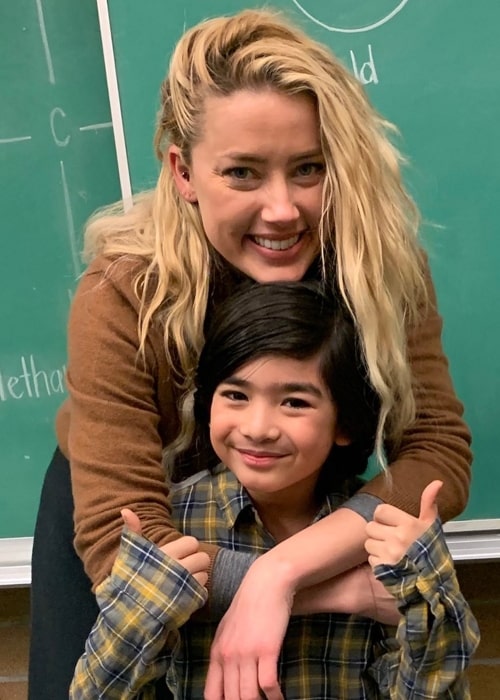 Gordon Cormier as seen in a picture that was taken with American film actress Amber Heard in January 2021
