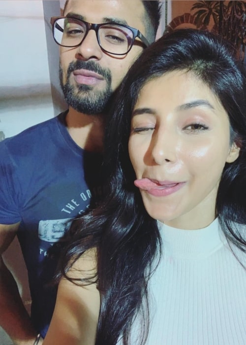 Harshita Shekhar Gaur as seen in a selfie that was taken with cinematographer Anubhav Bansal in April 2019