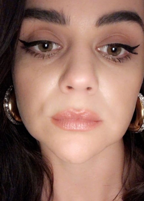 Hayley Squires as seen in a closeup selfie that was taken in October 2019