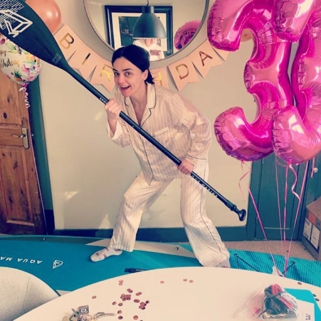 Hayley Squires as seen in a picture that was taken on her 33th birthday in April 2021