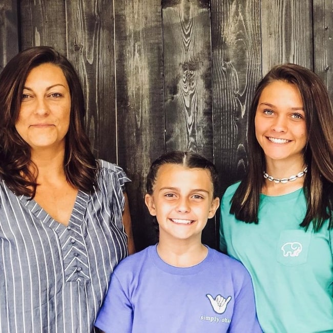 Heather Emma&Ellie as seen in a picture that was taken with her daughters Ellie and Emma in June 2019