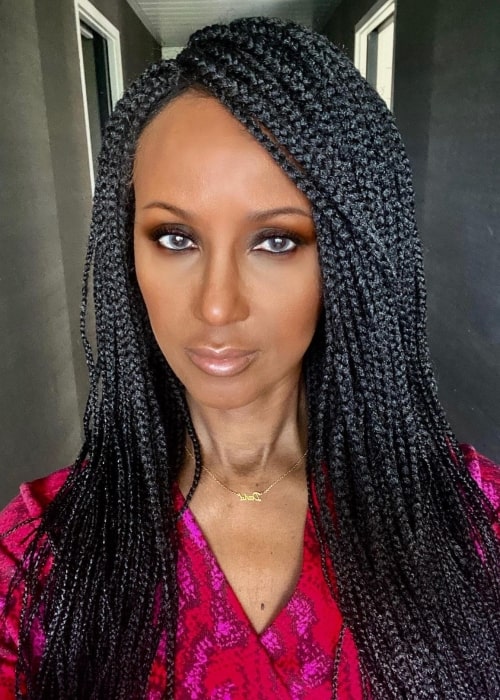 Iman as seen in a selfie that was taken in October 2021