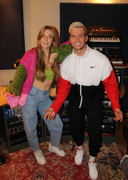 Joel Corry and Becky Hill in November 2021