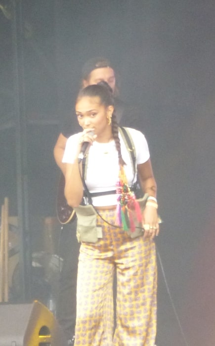 Joy Crookes as seen while performing at Wilderness Festival in the United Kingdom in 2018