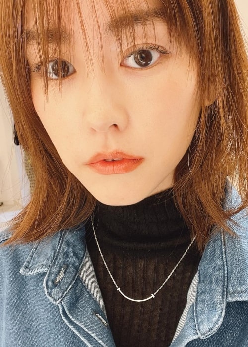 Mirei Kiritani as seen in a selfie that was taken in October 2021