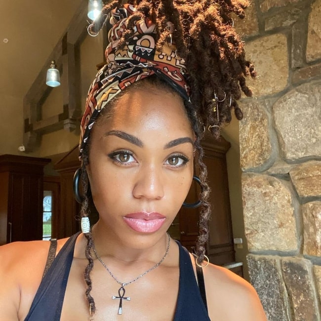 Monique Samuels as seen in a selfie that was taken in October 2021