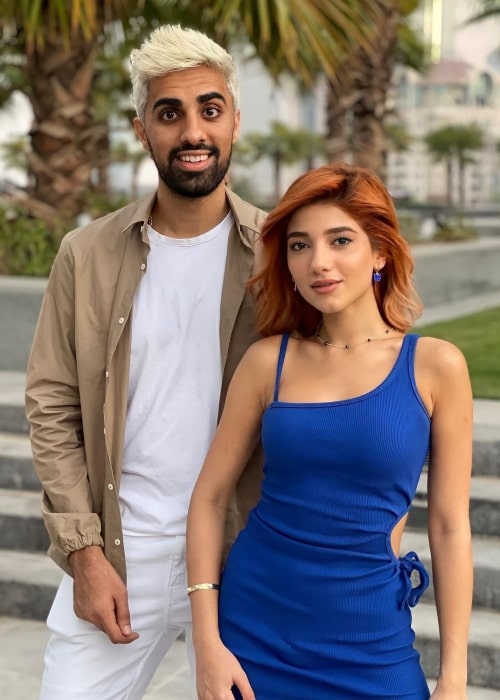 Narins Beauty as seen in a picture that was taken with Mo Vlogs in Dubai, United Arab Emirates in November 2021