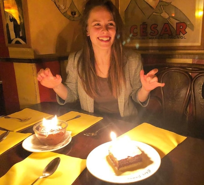 Pauline Chalamet pictured while celebrating her birthday in January 2018